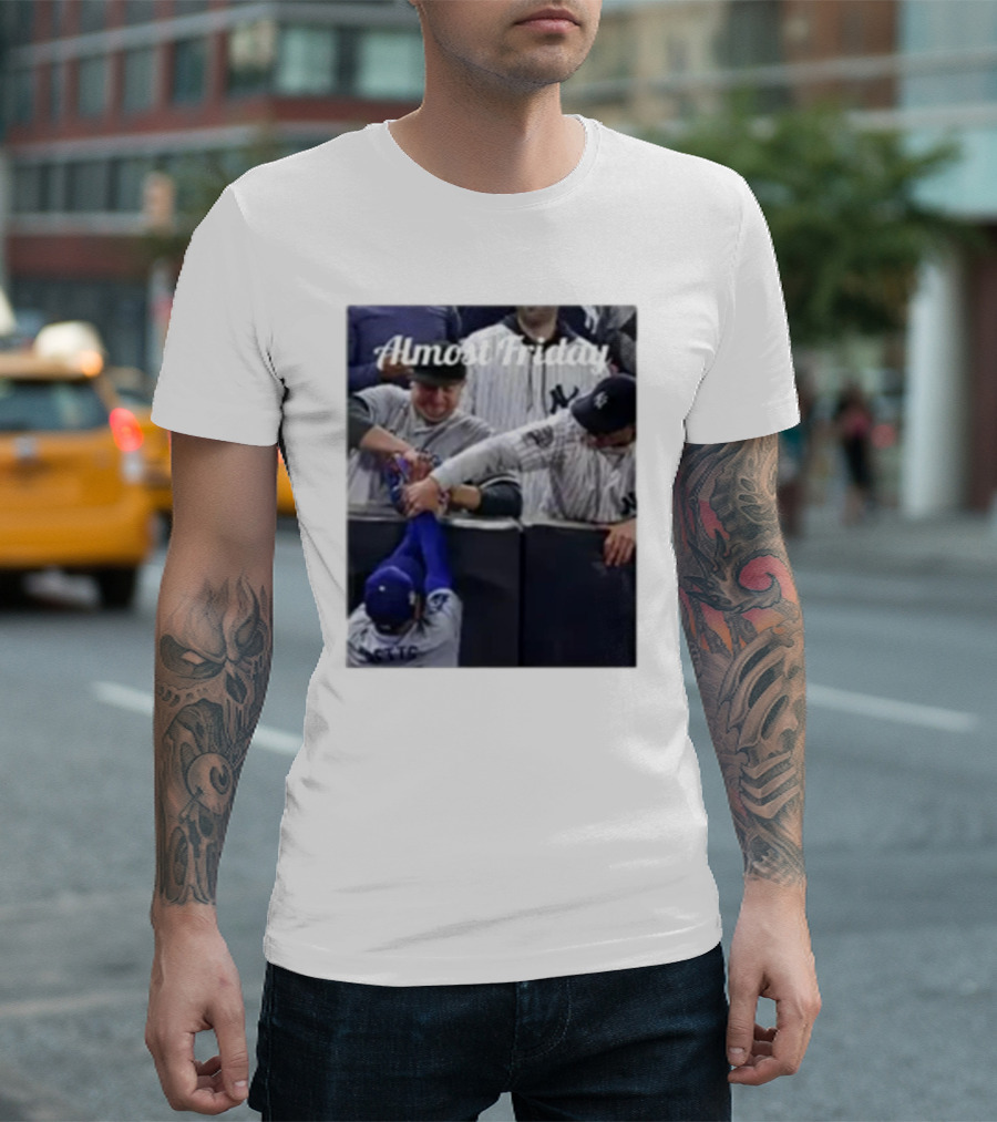 Almost Friday New York Yankees Fans Grabbing Mookie Betts Glove T-Shirt