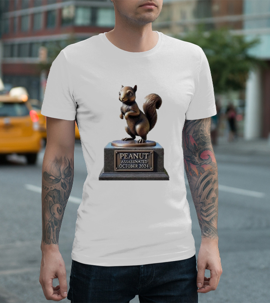 Justice For Peanut Assassinated October 2024 Statue T-Shirt
