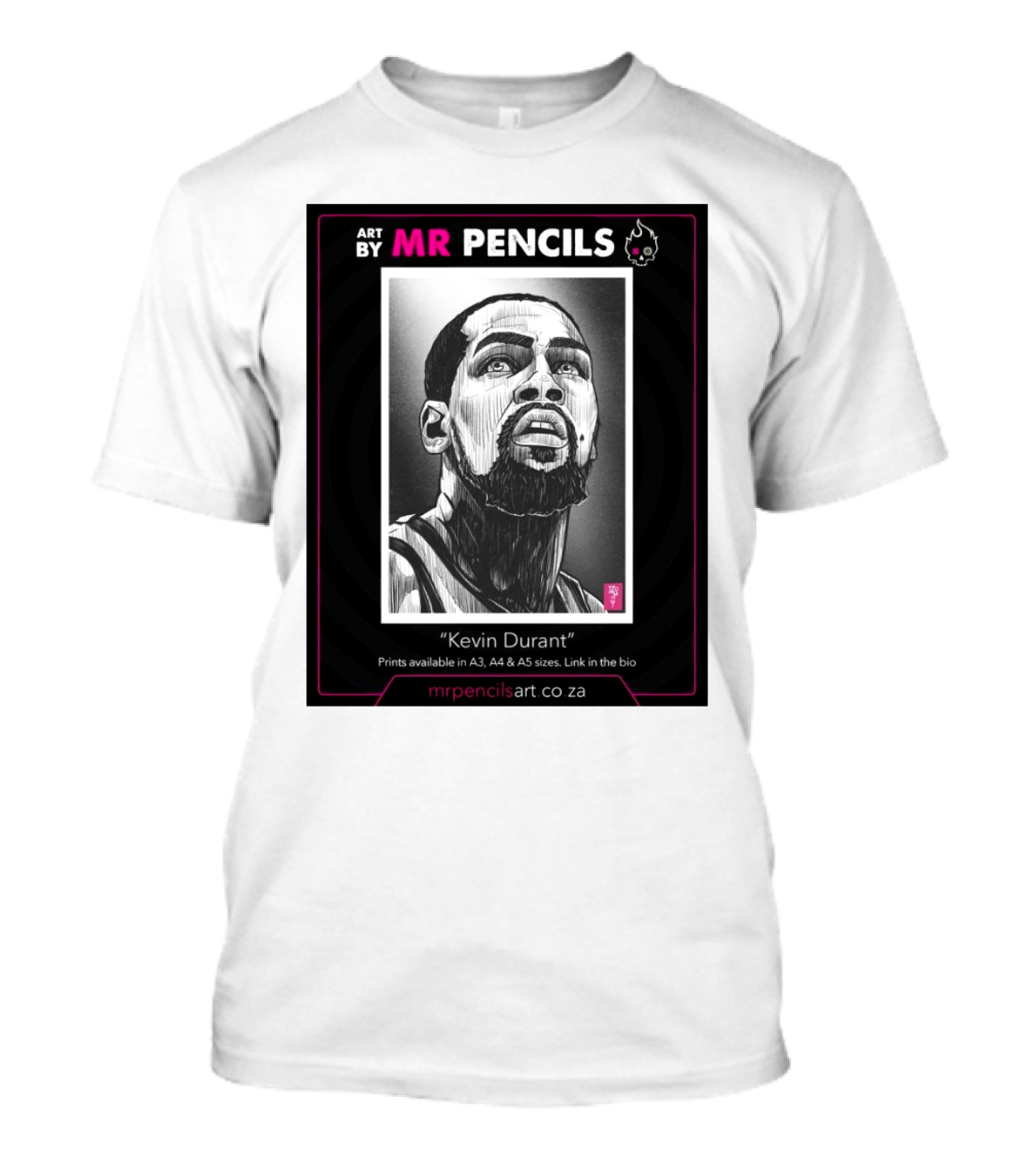 Kevin Durant By Mr Pencils Phoenix Suns NBA T-Shirt