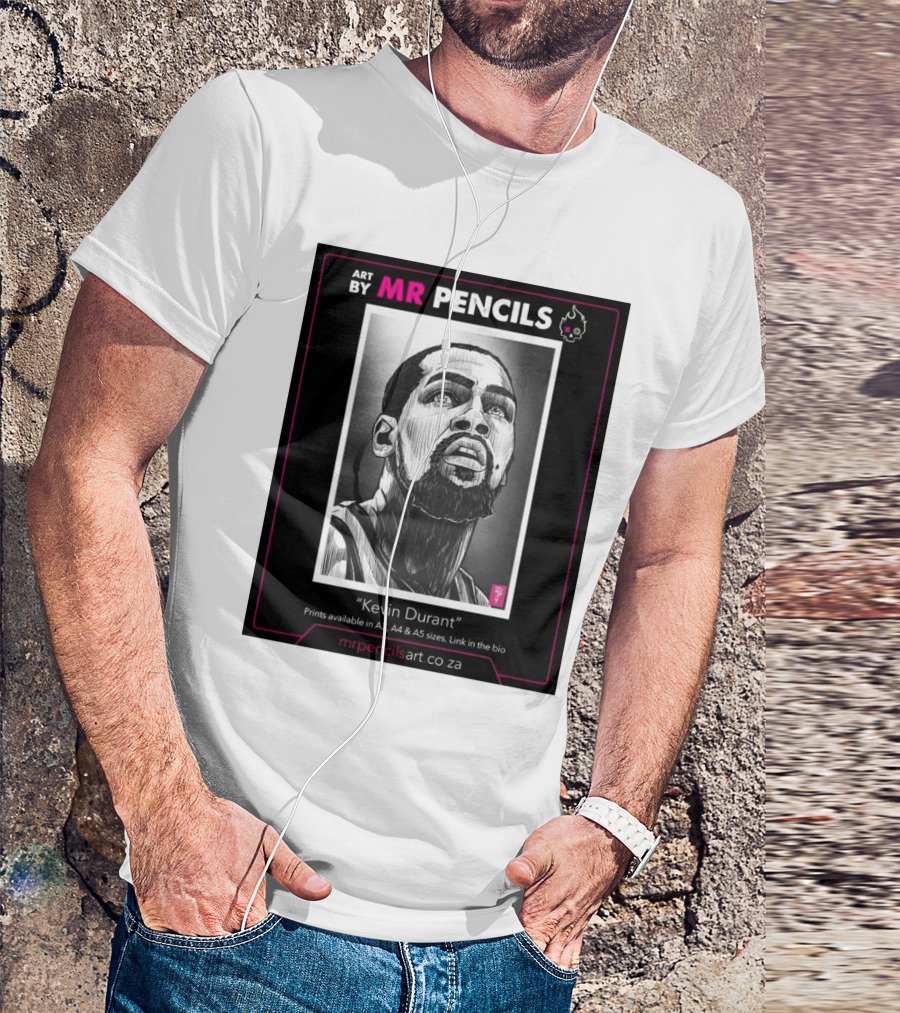 Kevin Durant By Mr Pencils Phoenix Suns NBA T-Shirt