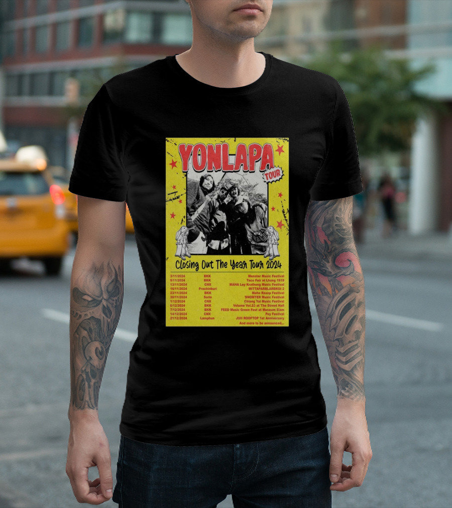 Yonlapa Tour Closing Out The Year Monster Music Festival 2024 Schedule T-Shirt