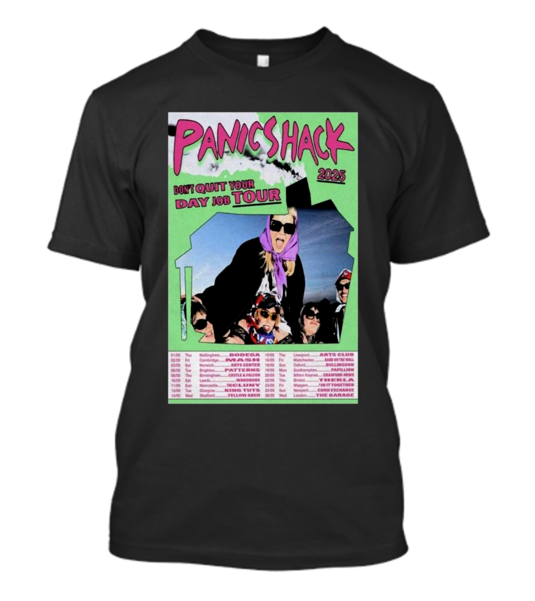 Panic Shack Don't Quit Your Day Job Tour 2025 T-Shirt