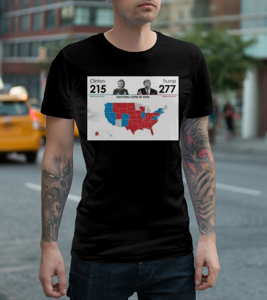 Trump 277 Electoral Votes Map Republican Victory T-Shirt