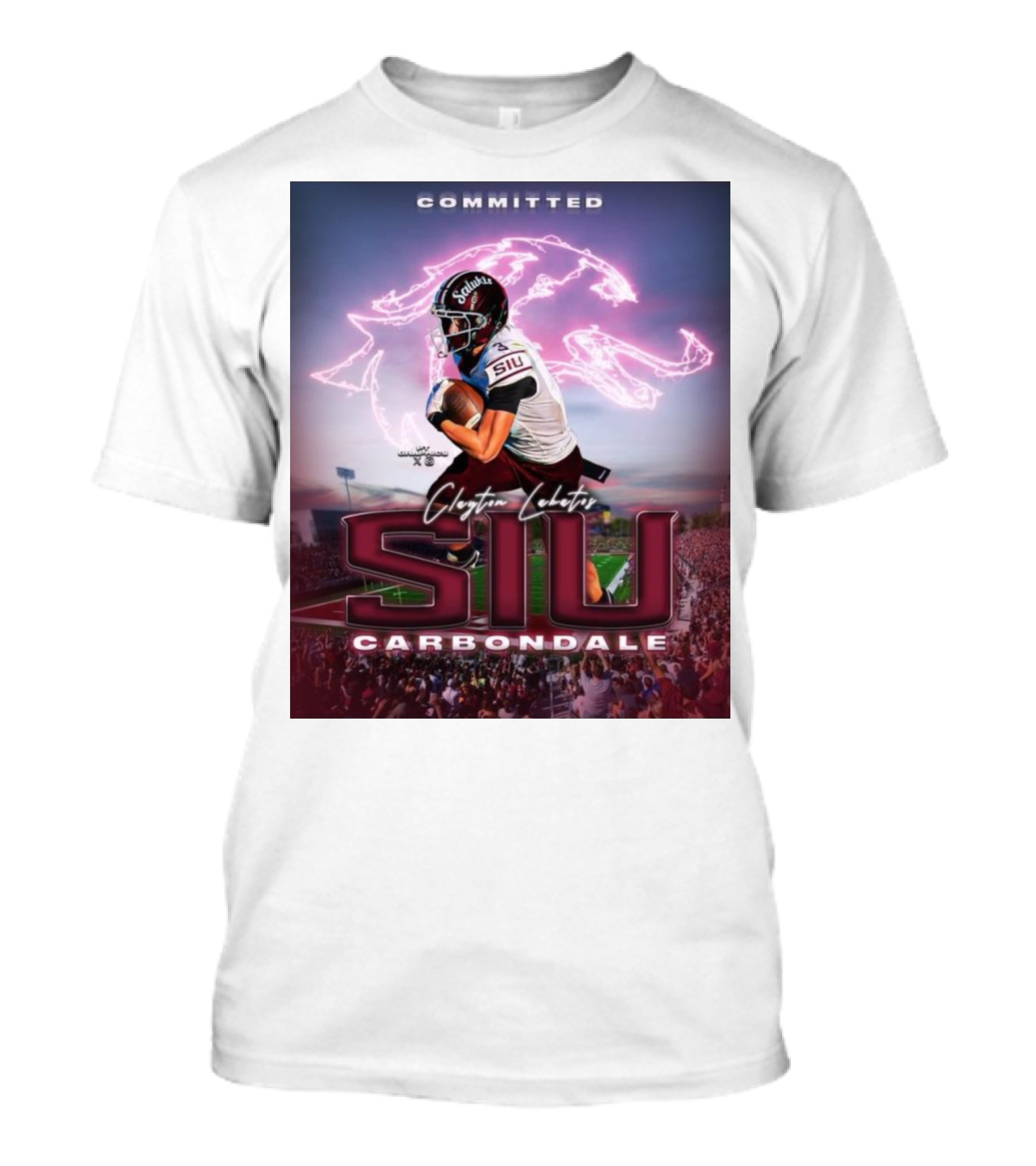 Committed Clayton Lakatos SIU Southern Illinois Salukis Carbondale T-Shirt