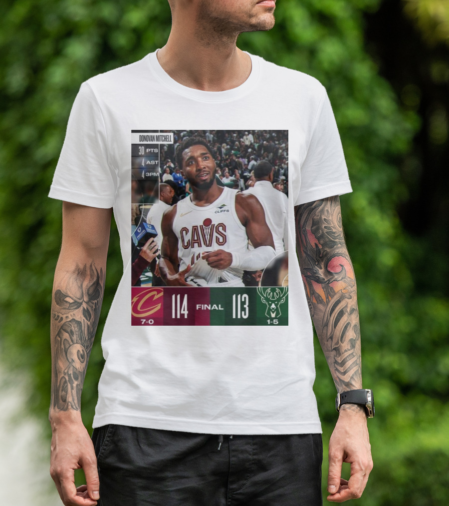 Donovan Mitchell 30 PTS Game-Winner Cleveland Cavaliers 114-113 Milwaukee Bucks T-Shirt