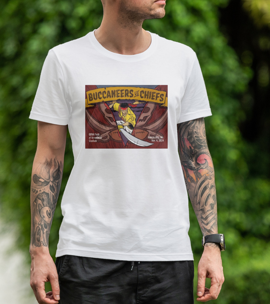 Buccaneers Vs. Chiefs GEHA Field At Arrowhead Stadium Kansas City Nov. 4, T-Shirt