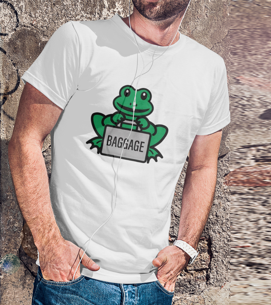 Team Baggage Frog Holding Baggage T-Shirt