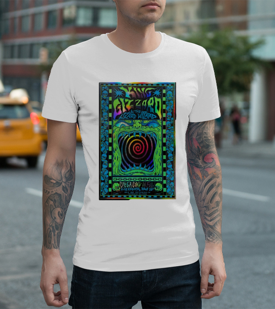 King Gizzard And The Lizard Wizard Silver Cord In Full Experimental Rage Set Nov 6 2024 The Regency Ballroom San Francisco CA T-Shirt