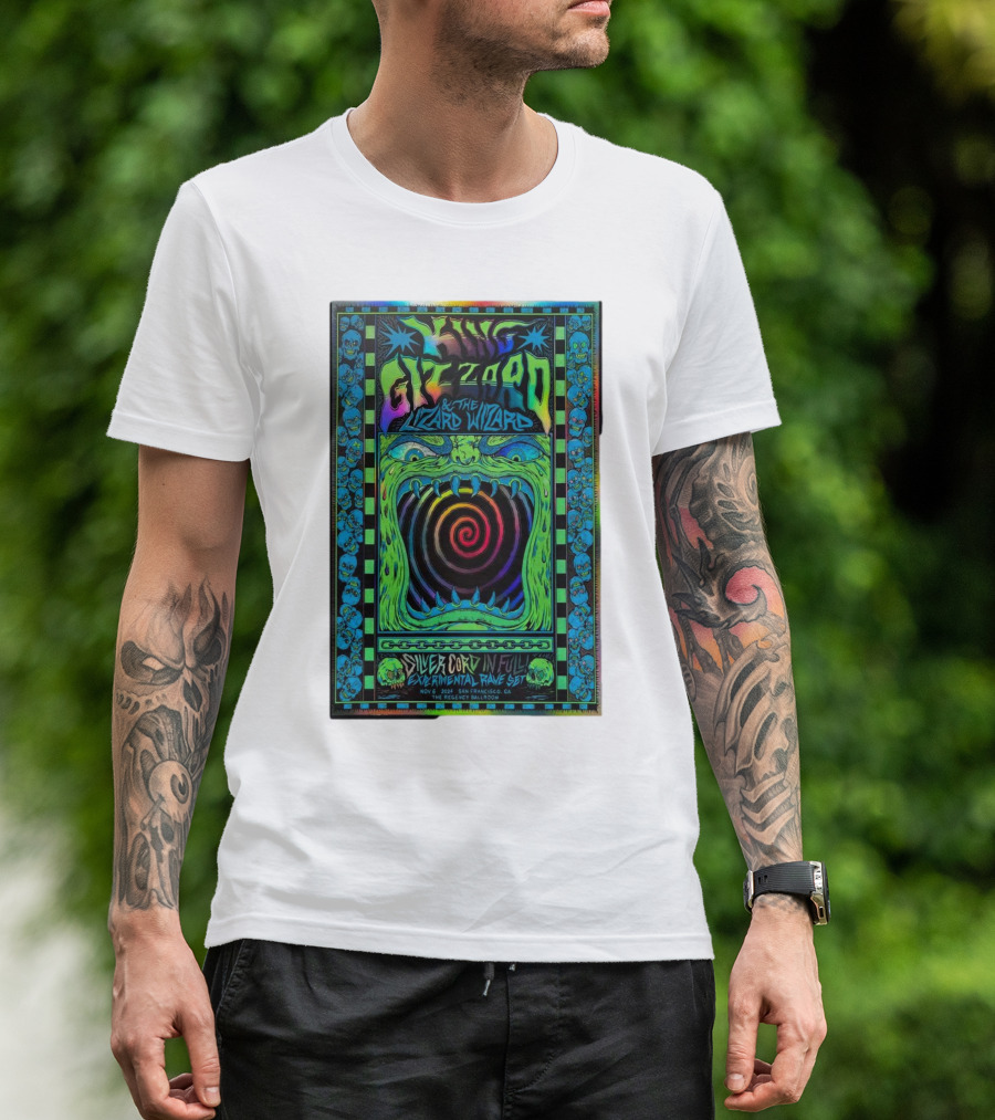 King Gizzard And The Lizard Wizard Silver Cord In Full Experimental Rage Set Nov 6 2024 The Regency Ballroom San Francisco CA T-Shirt
