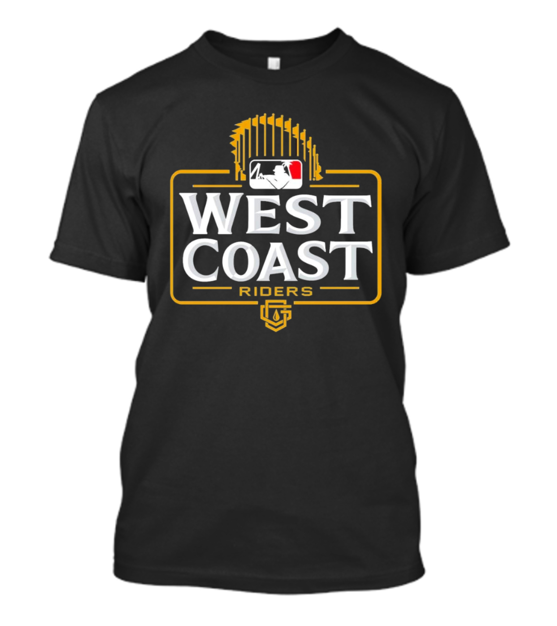 West Coast Riders Los Angeles Dodgers MLB Championship Trophy T-Shirt