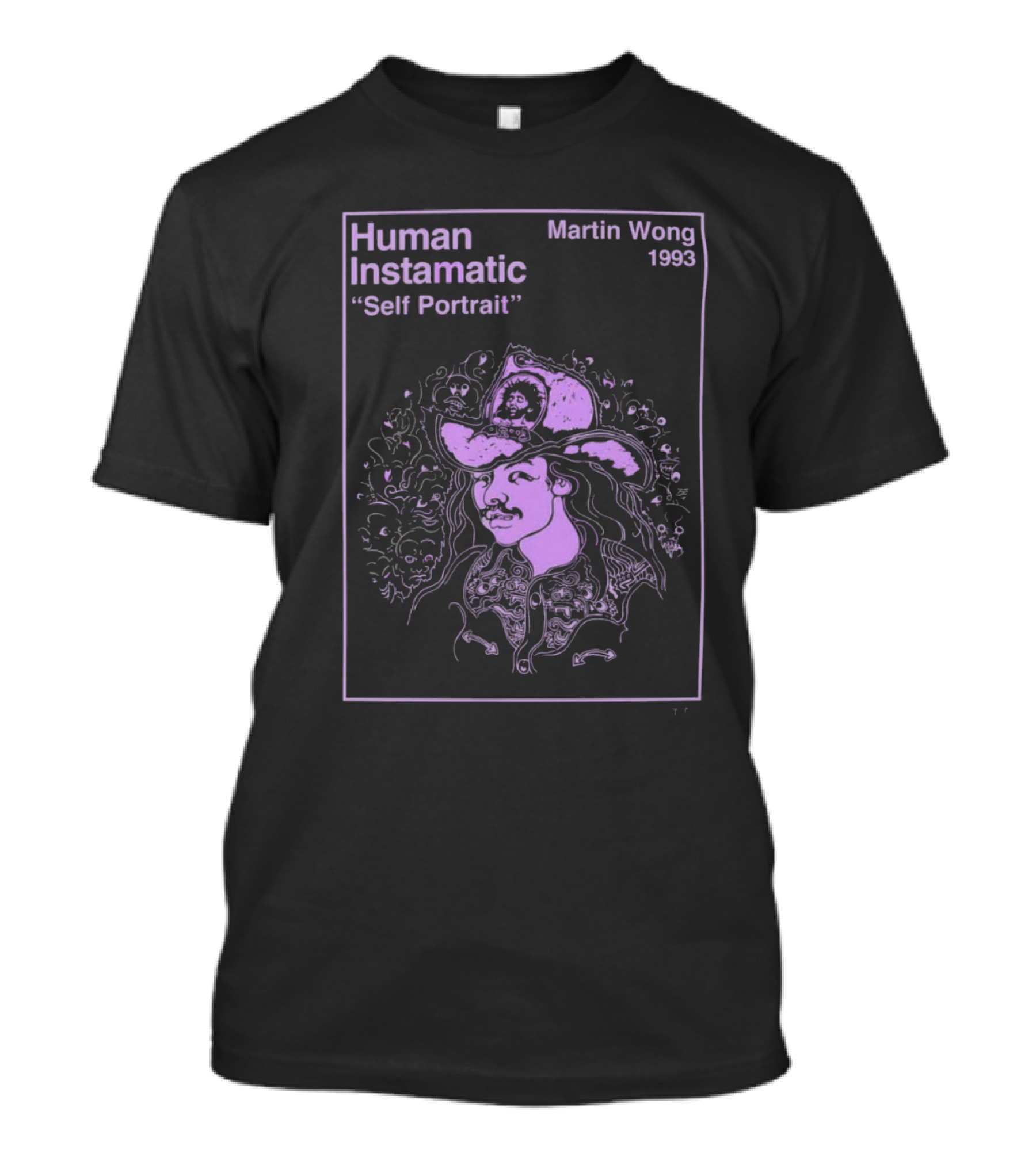 Human Instamatic Self Portrait Martin Wong 1993 Whimsical Cowboy T-Shirt