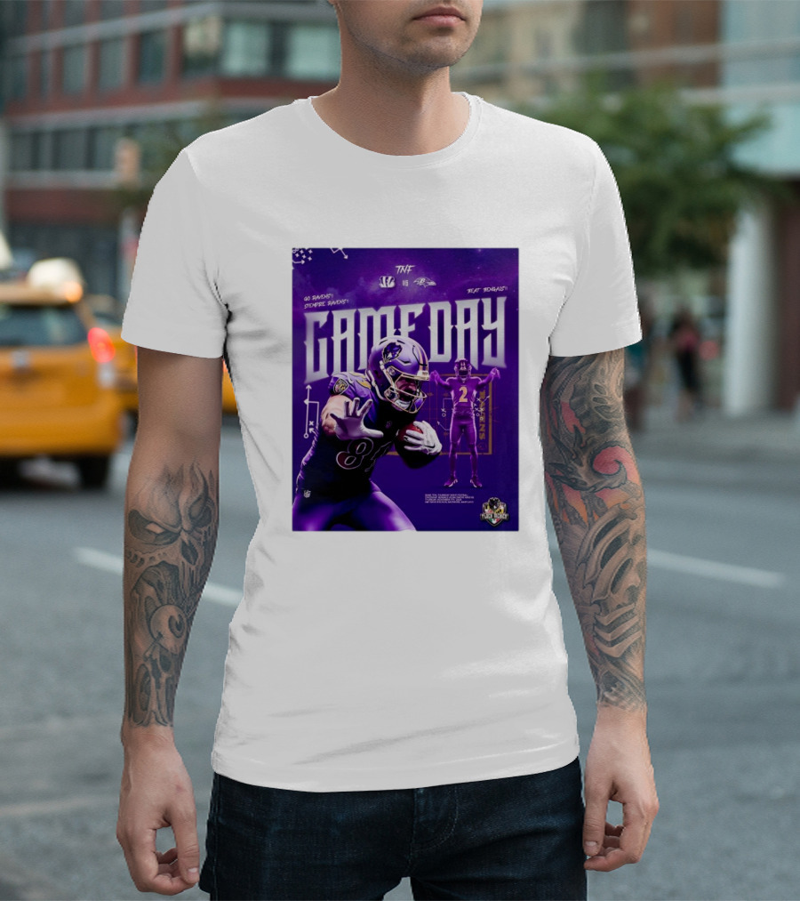 Gameday Baltimore Ravens NFL Go Ravens Siempre Ravens TNF Beat Bengals Thursday Night Football Nov 7 T-Shirt
