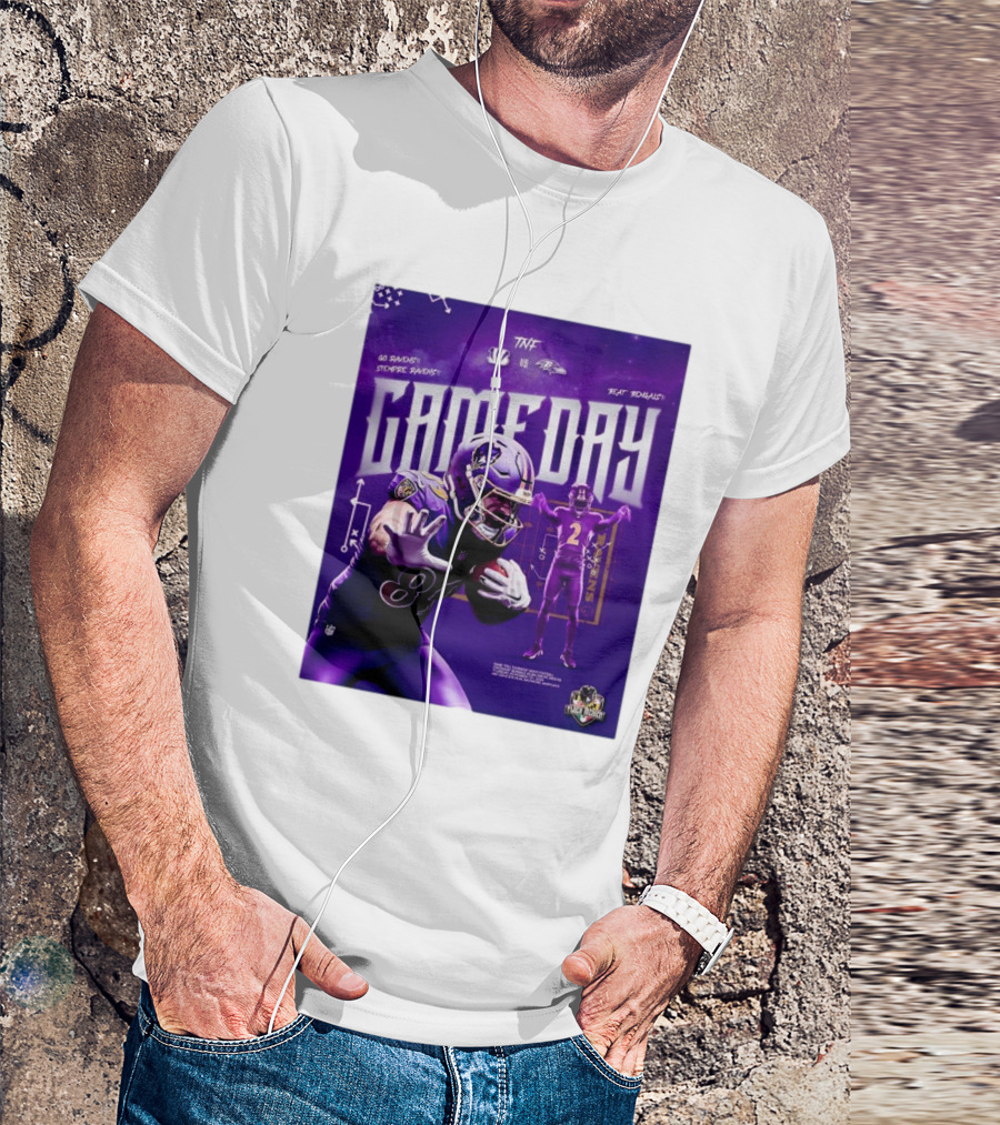 Gameday Baltimore Ravens NFL Go Ravens Siempre Ravens TNF Beat Bengals Thursday Night Football Nov 7 T-Shirt