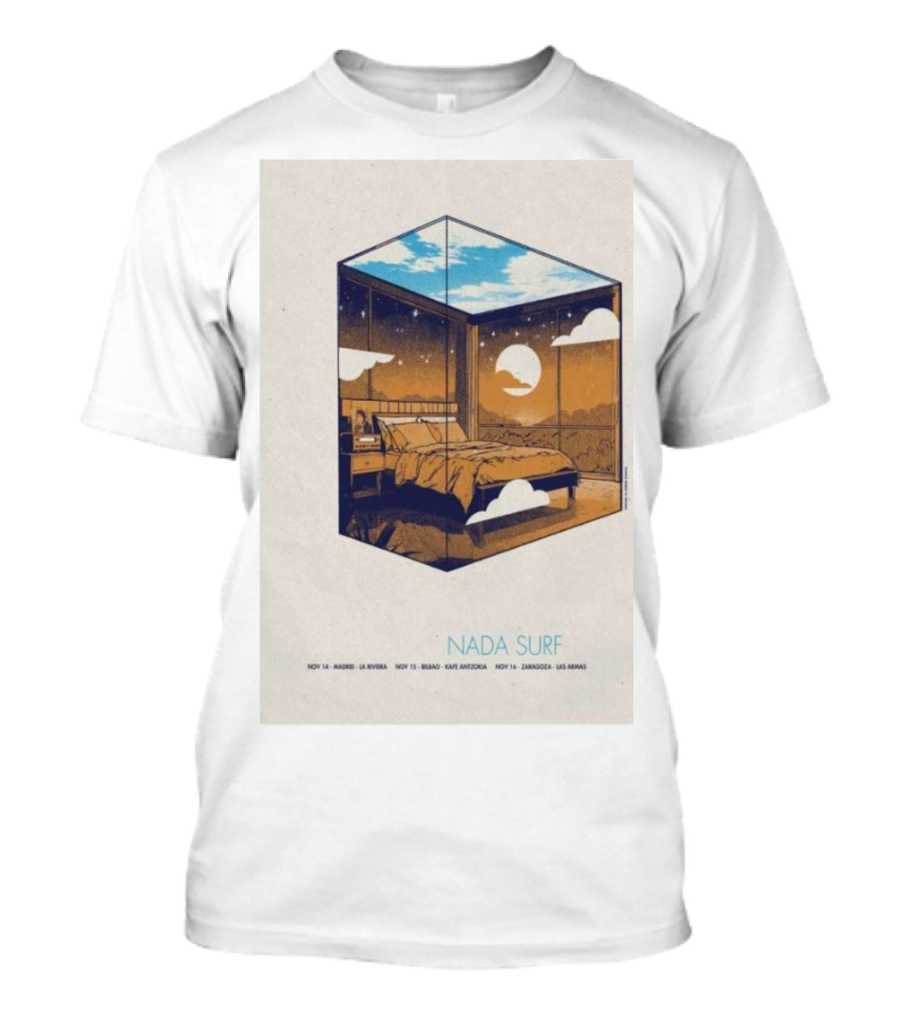 Nada Surf 2024 Tour Europe UK Madrid Antwerp Amsterdam Braga Porto Zaragoza Lisbon T-Shirt