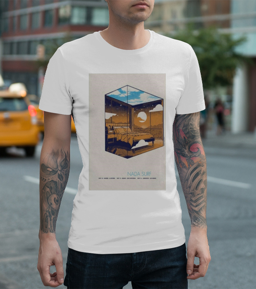 Nada Surf 2024 Tour Europe UK Madrid Antwerp Amsterdam Braga Porto Zaragoza Lisbon T-Shirt