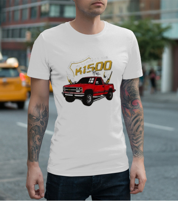 Resurrect The K1500 Fat Electrician Red Chevy Pickup Truck T-Shirt