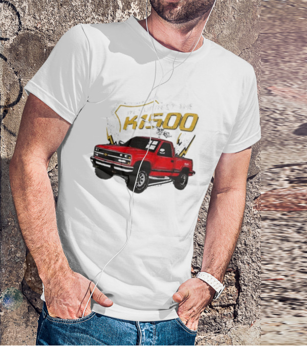Resurrect The K1500 Fat Electrician Red Chevy Pickup Truck T-Shirt