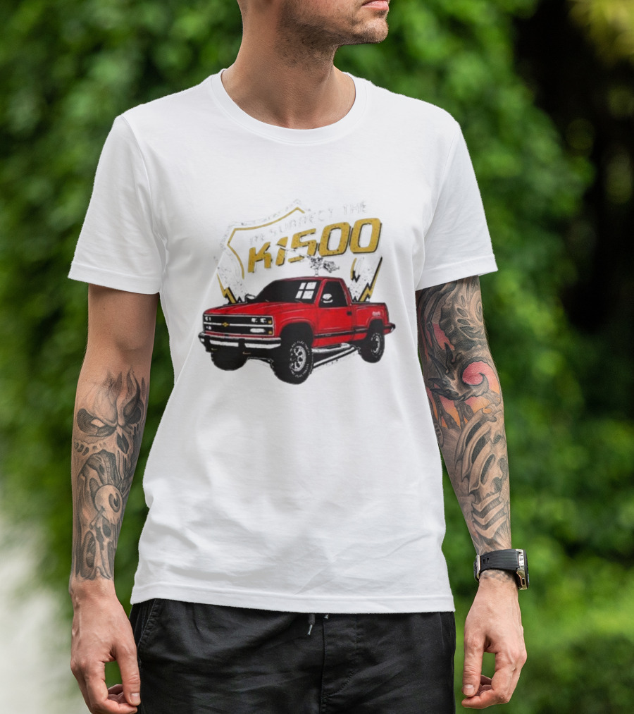 Resurrect The K1500 Fat Electrician Red Chevy Pickup Truck T-Shirt