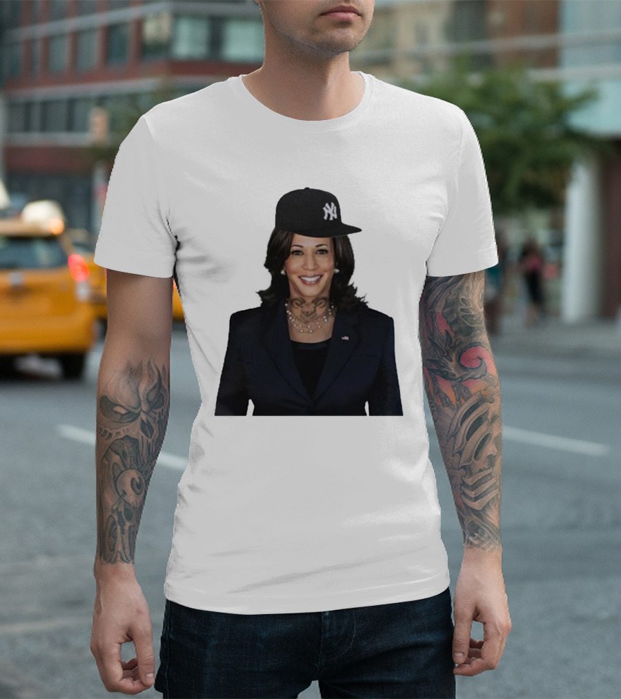 Kamala Trapper NY Yankees Cap Tattoo T-Shirt