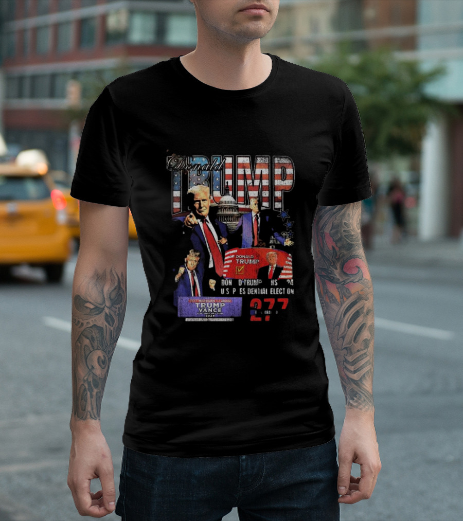 Donald Trump Wins 2024 US Presidential Election 277 Votes Trump Vance Make America Great Again Vintage T-Shirt