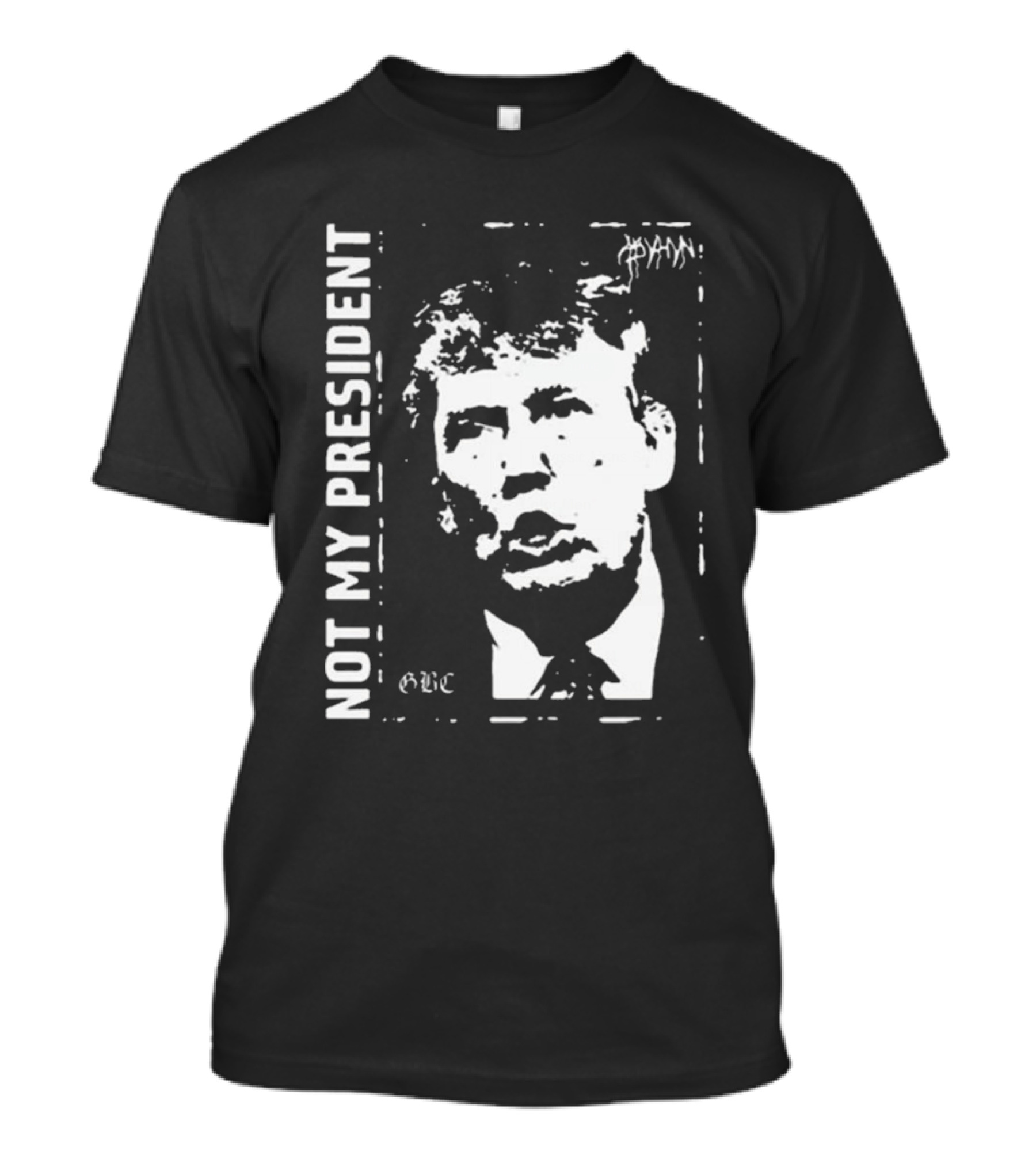 Lil Peep Not My President Stencil Style Trump T-Shirt