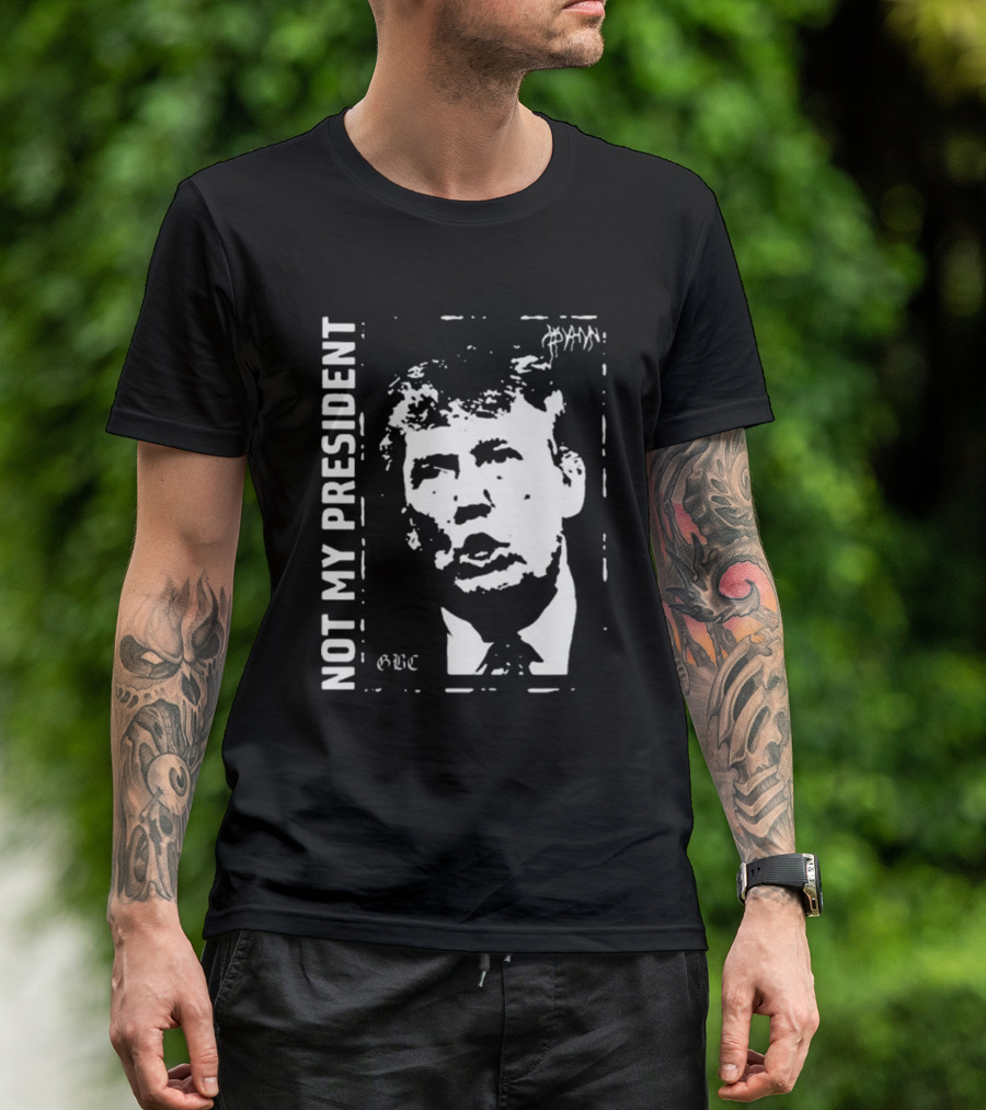 Lil Peep Not My President Stencil Style Trump T-Shirt