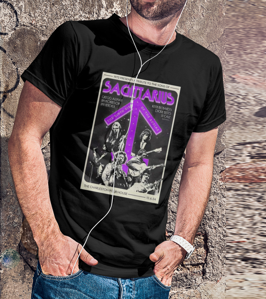 Sagittarius Tribute To The Sons Of The Ninth Sign At Charleston Pour House 12.6.24 T-Shirt
