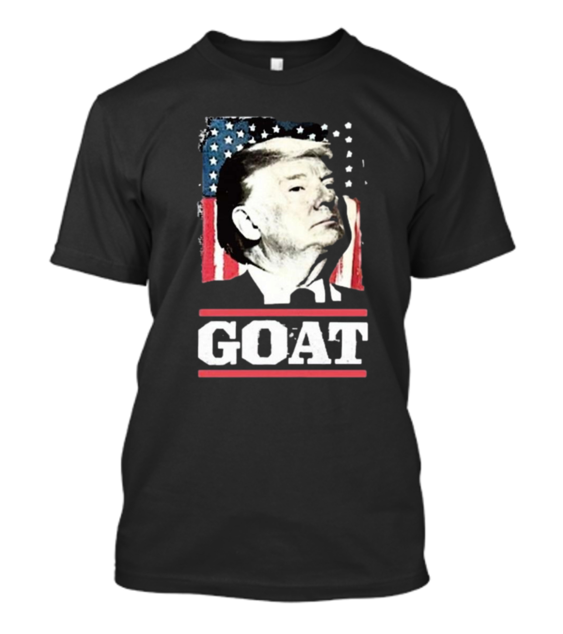 Sean Whale Donald Trump GOAT Vintage Retro President America 47th United States Flag T-Shirt