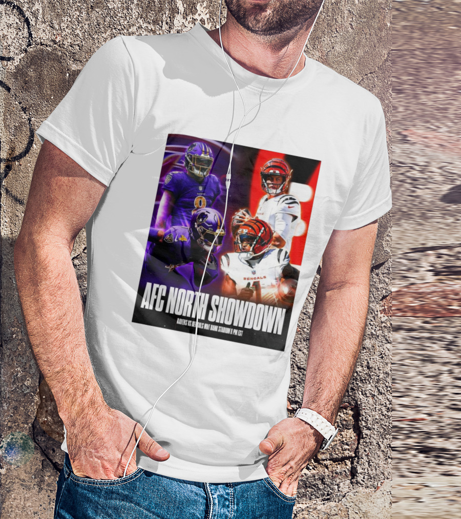 AFC North Showdown Ravens Vs Bengals M&T Bank Stadium 8 PM EST T-Shirt