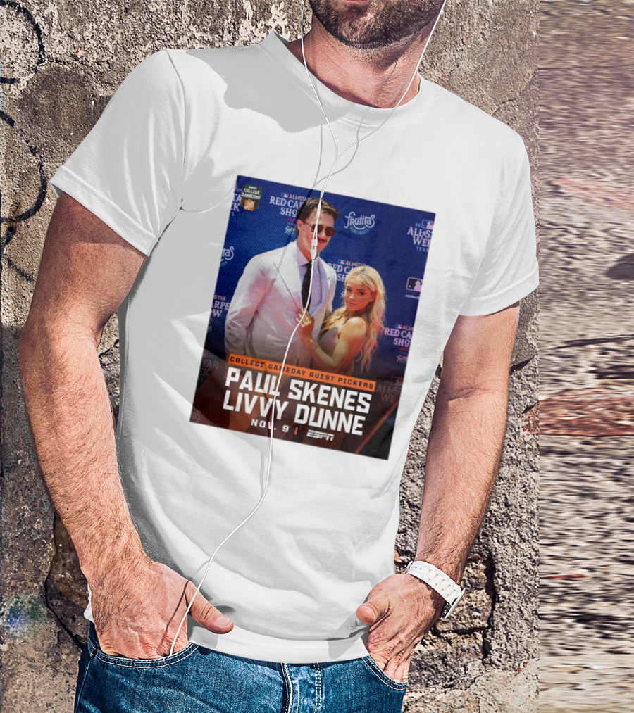 College Gameday Guest Pickers Paul Skenes Livvy Dunne Nov 9 ESPN T-Shirt