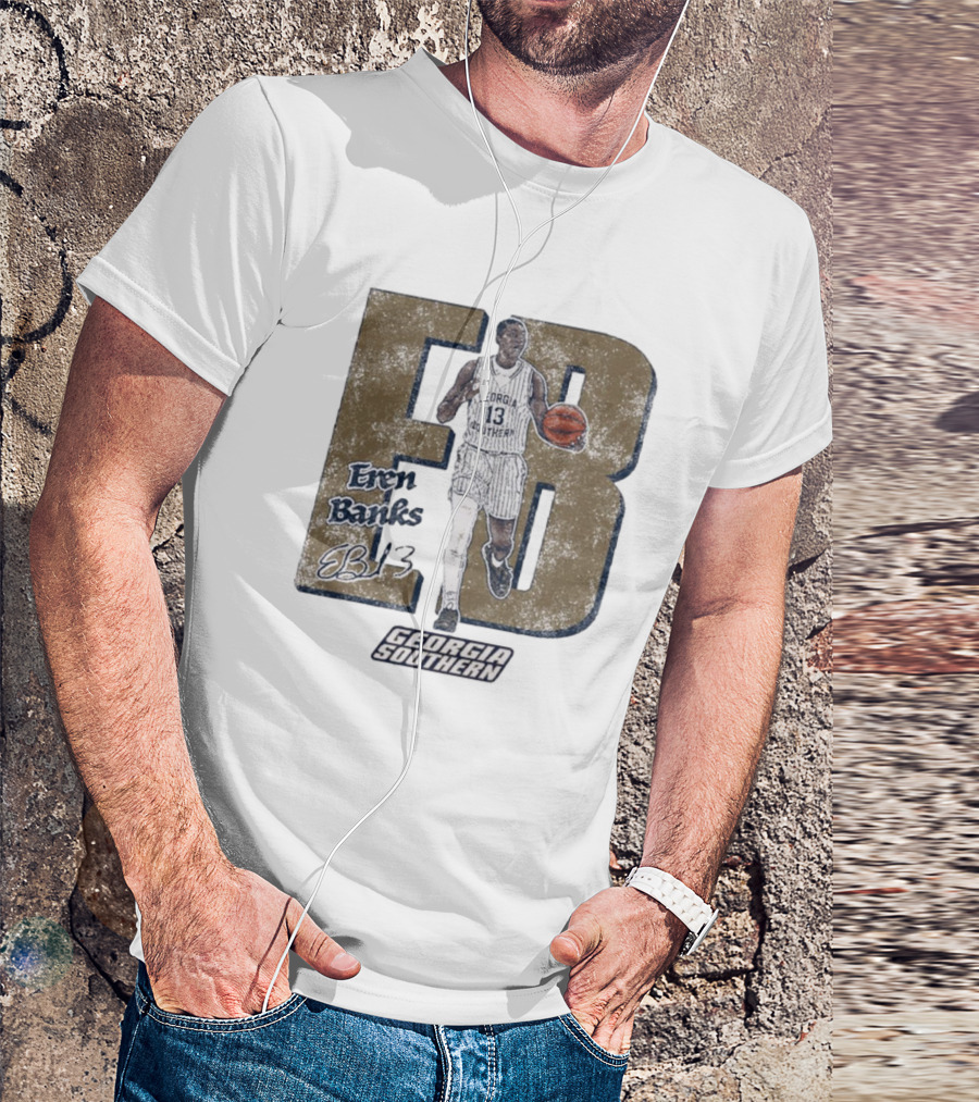 Eren Banks EB13 Georgia Southern Vintage Basketball Cartoon T-Shirt