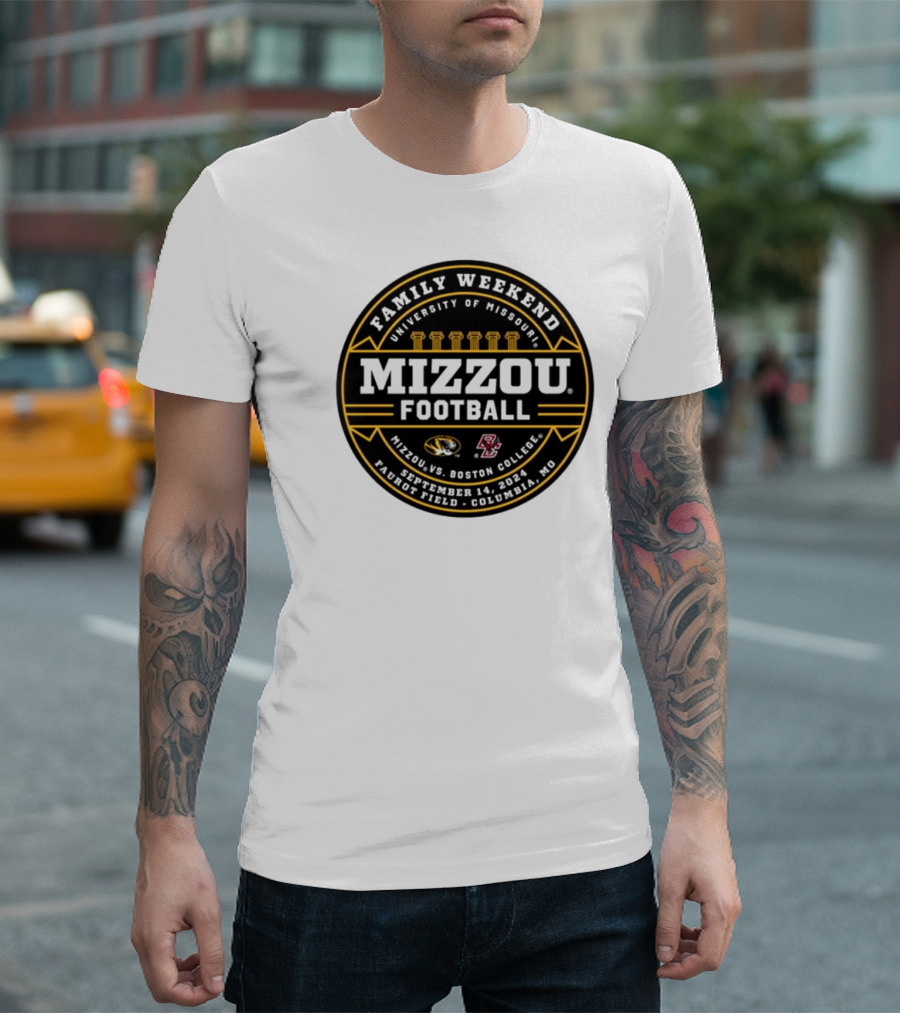 Family Weekend University of Missouri Mizzou Football vs Boston College September 14, 2024 Faurot Field Columbia MO T-Shirt
