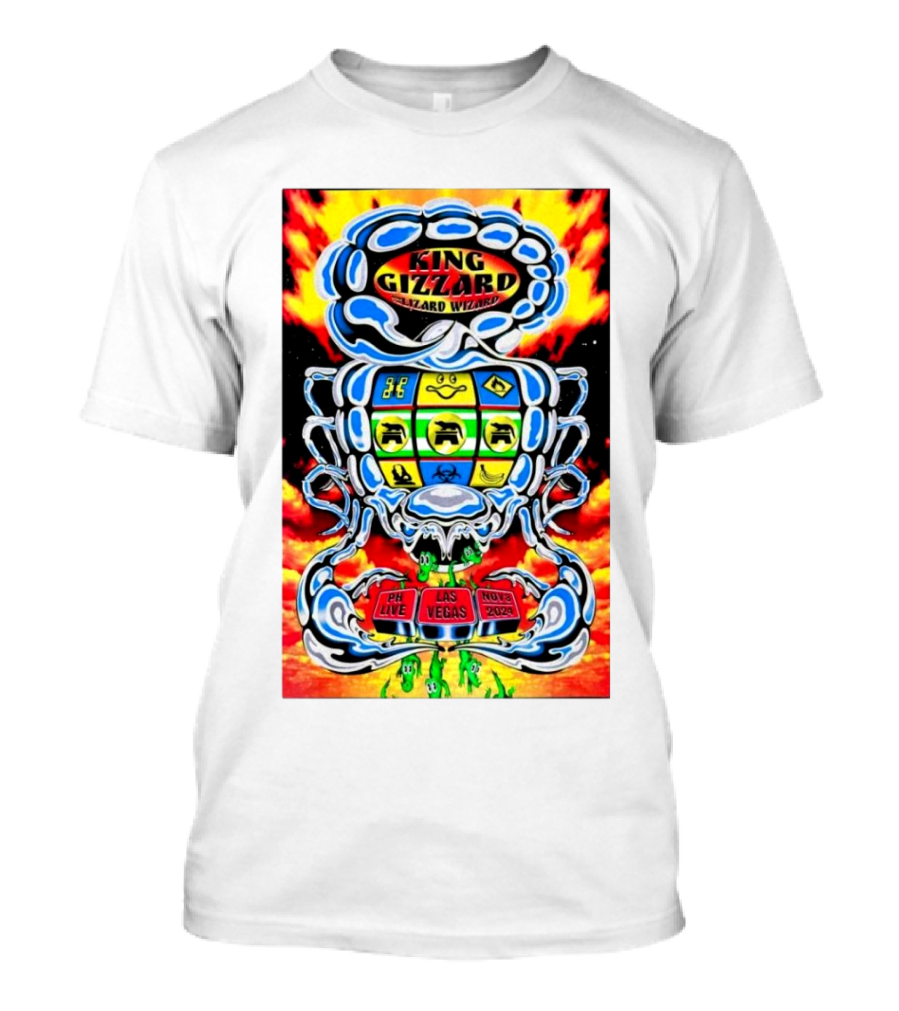 King Gizzard And The Lizard Wizard PH Live Las Vegas November 8 2024 Slot Machine T-Shirt
