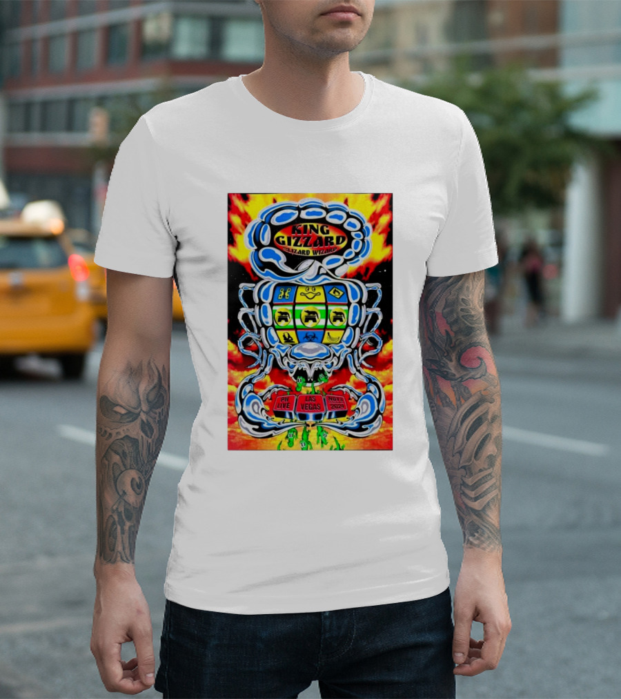 King Gizzard And The Lizard Wizard PH Live Las Vegas November 8 2024 Slot Machine T-Shirt
