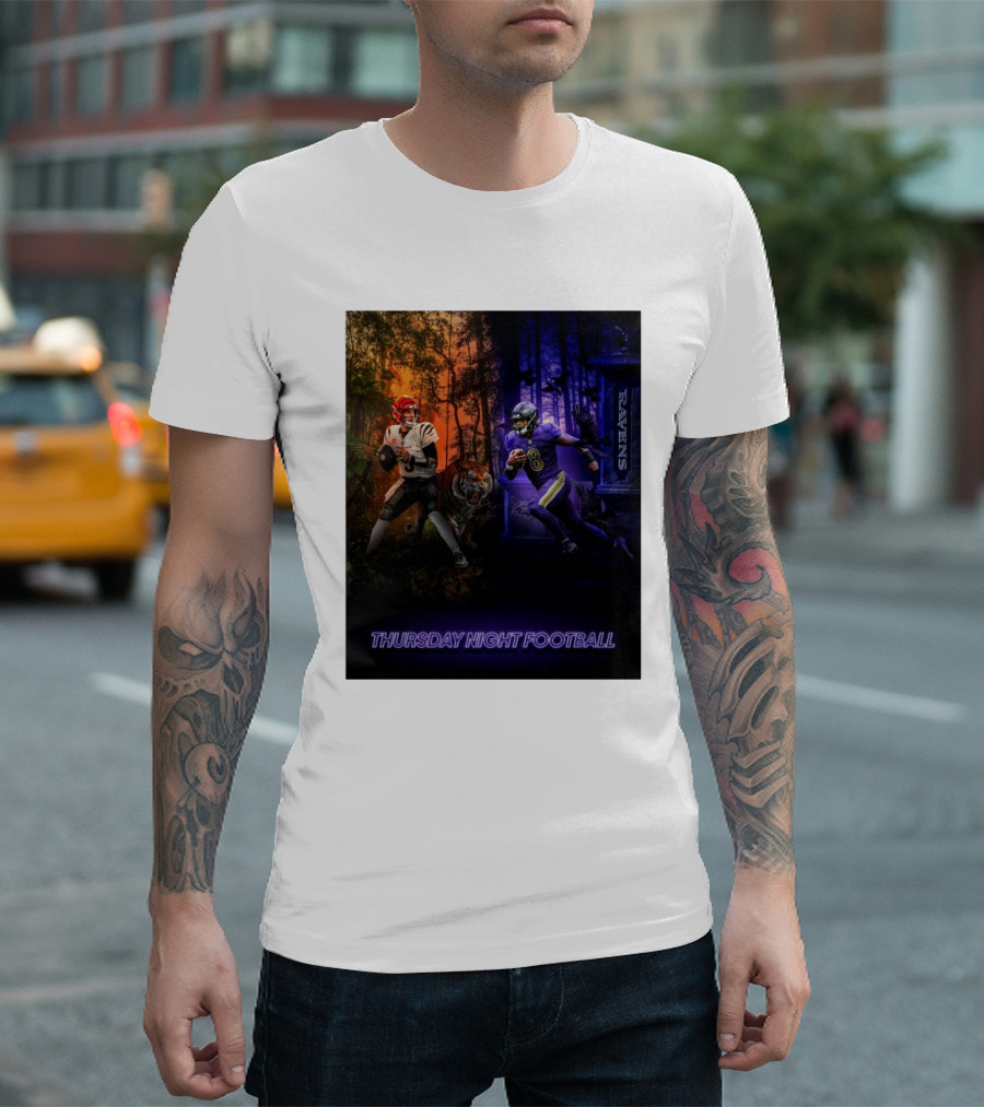 Thursday Night Football NFL Baltimore Ravens vs Cincinnati Bengals Showdown T-Shirt