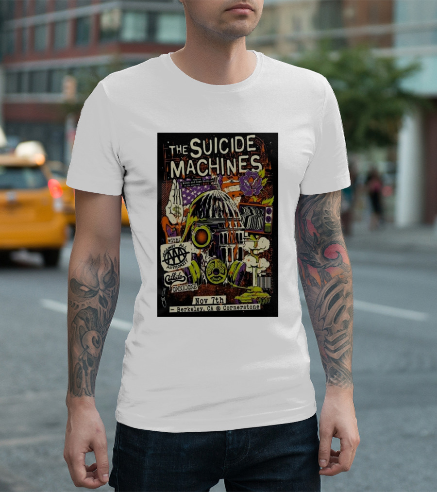 The Suicide Machines Against All Authority Catbite Omnigone Berkeley CA November 7th T-Shirt