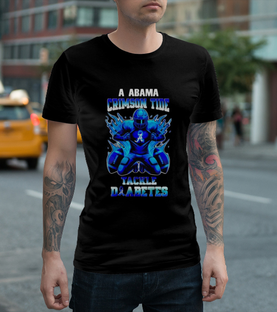 Alabama Crimson Tide Tackle Diabetes Awareness Month November T-Shirt