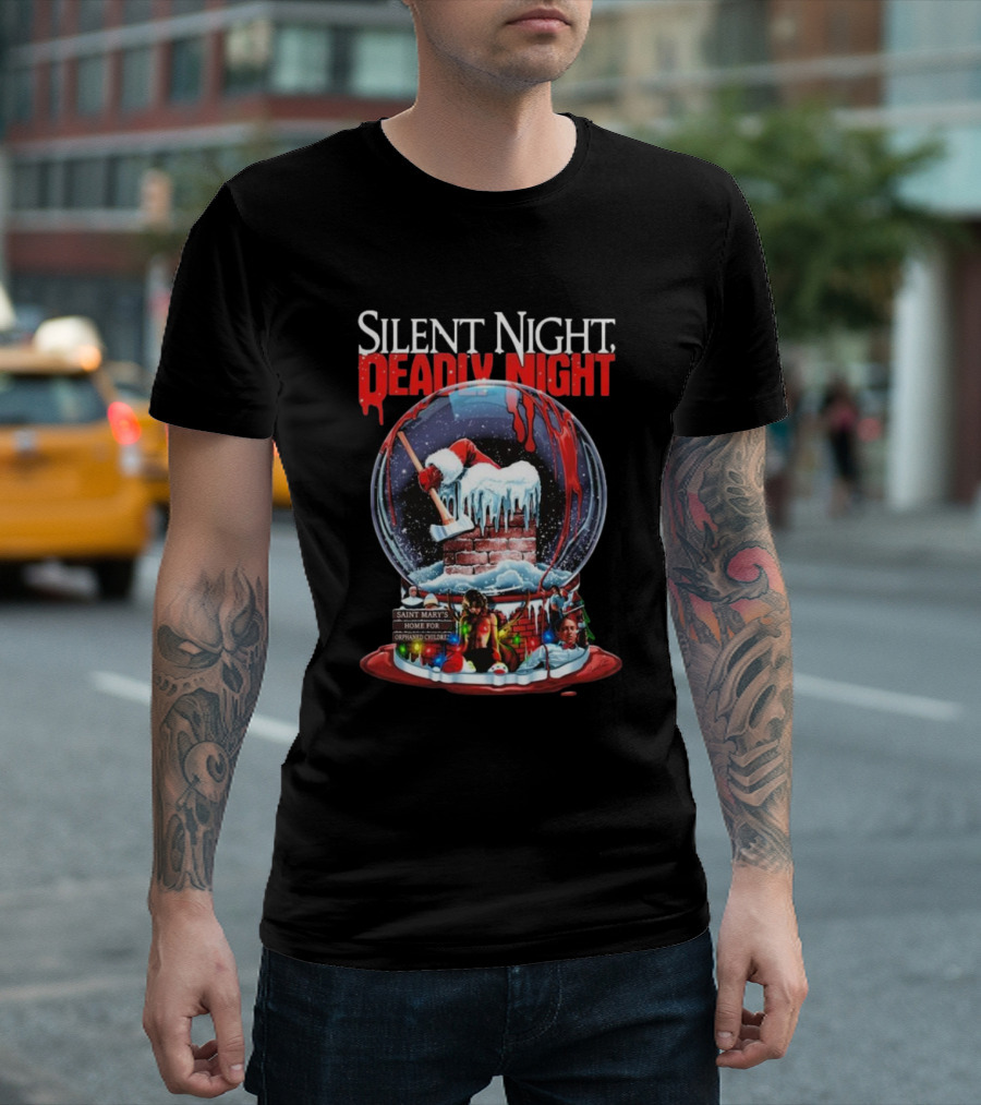 Silent Night Deadly Night Saint Mary's Home For Orphaned Children Frozen In Fear T-Shirt