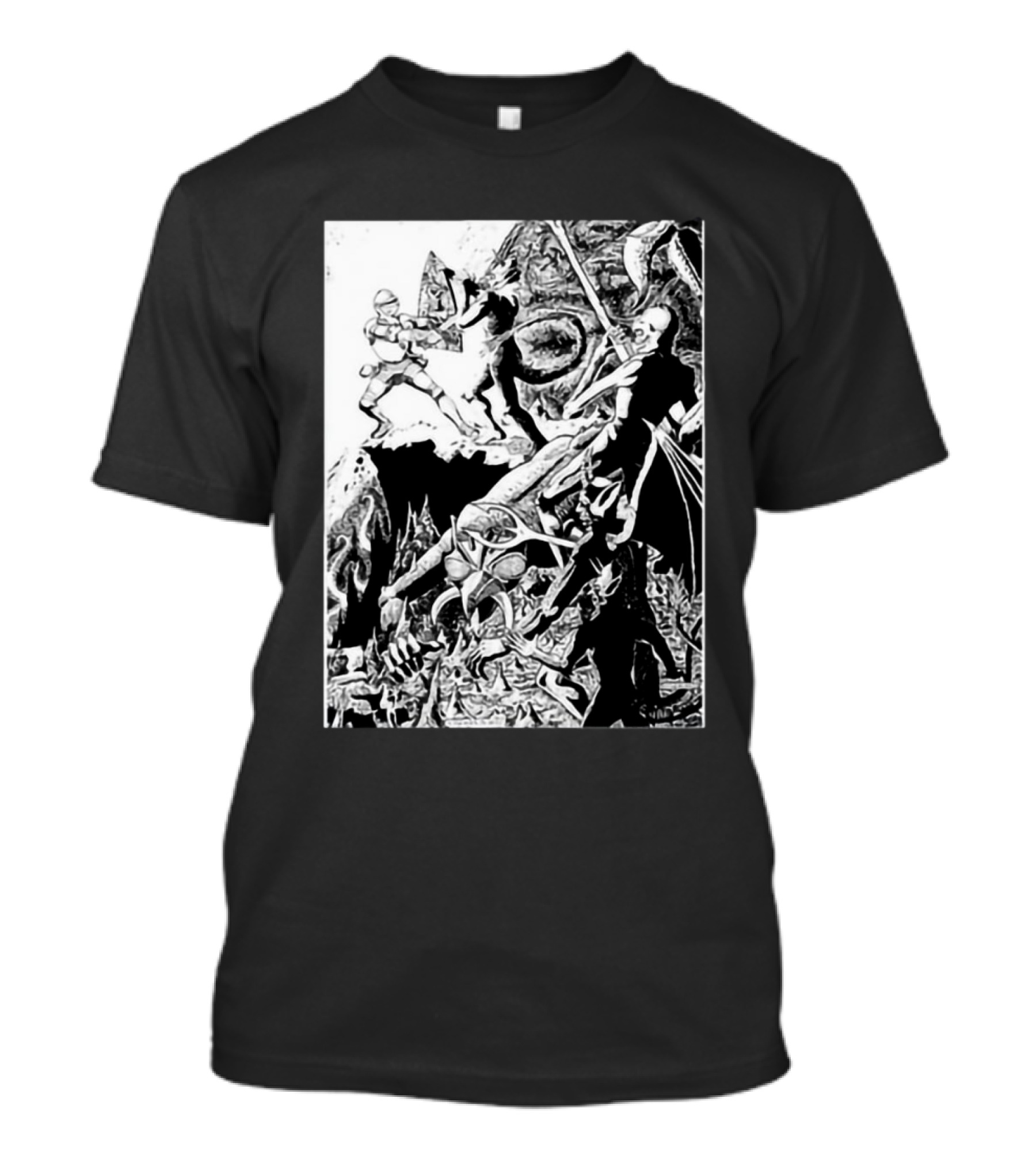 Yodanno Paladin In Hell Fantasy Battle T-Shirt