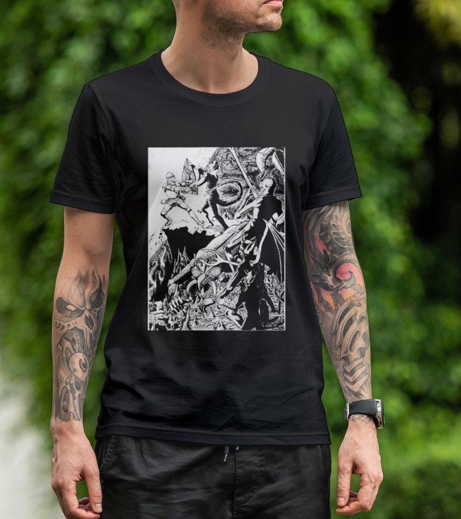 Yodanno Paladin In Hell Fantasy Battle T-Shirt