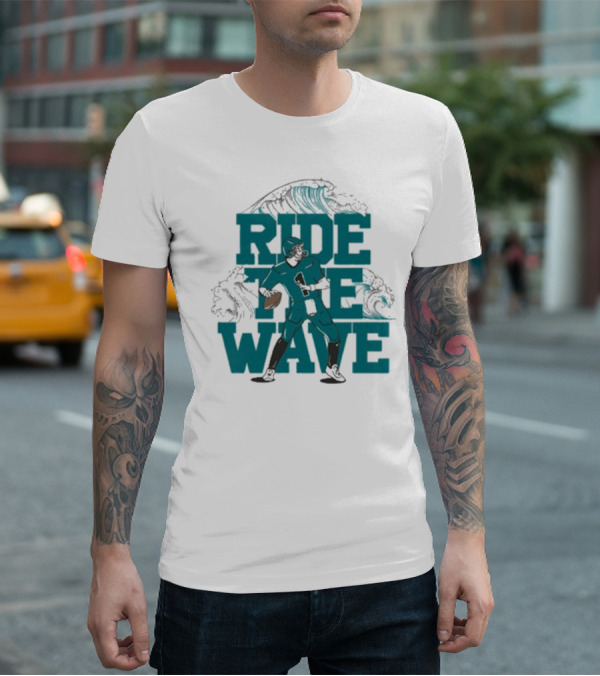 Ride The Wave Coastal Carolina University Football Quarterback Wave T-Shirt