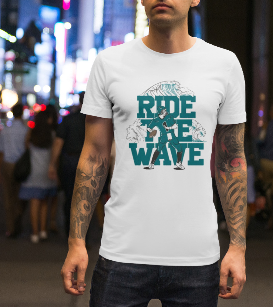 Ride The Wave Coastal Carolina University Football Quarterback Wave T-Shirt