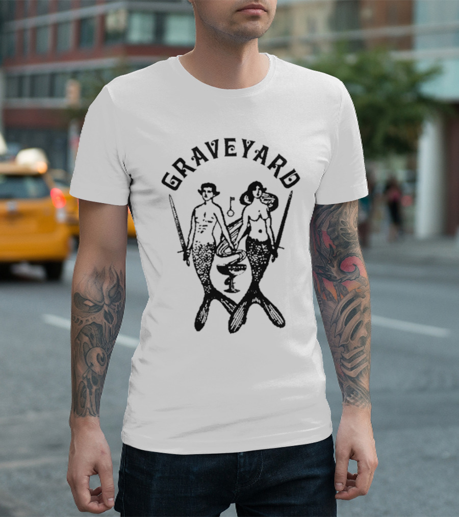 Graveyard Mythical Mermaid Sword 2024 Tour T-Shirt