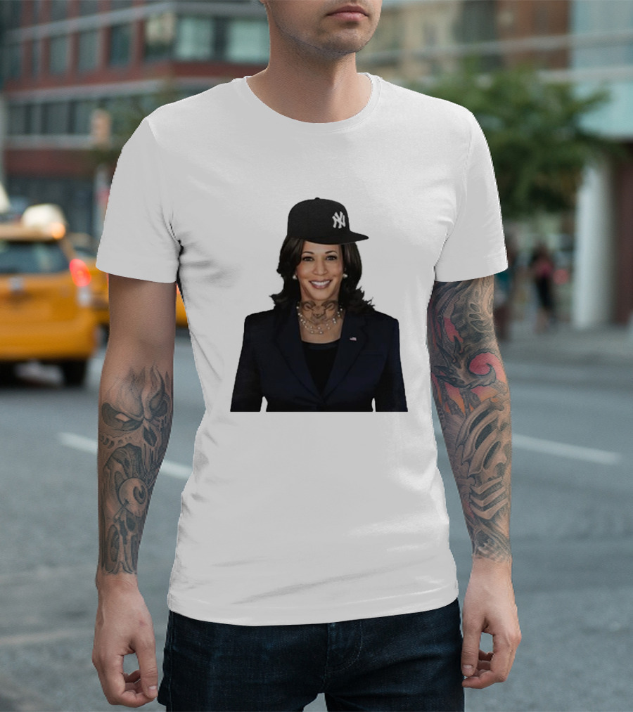 Kamala Harris New York Yankees Mashup Yankees Hat T-Shirt