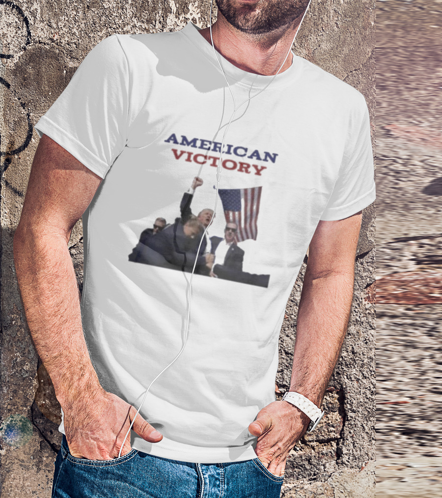 Trump 2024 American Victory Flag T-Shirt
