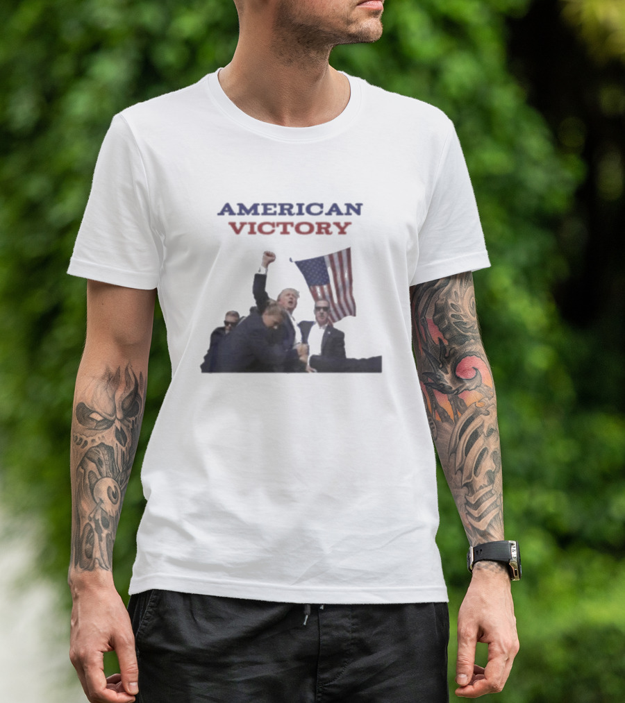 Trump 2024 American Victory Flag T-Shirt