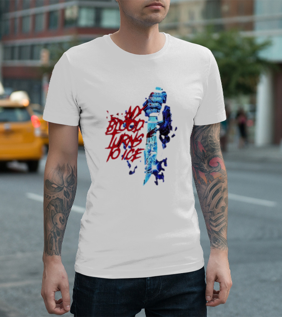 Lorna Shore 2024 My Blood Turns To Ice Slasher Knife T-Shirt