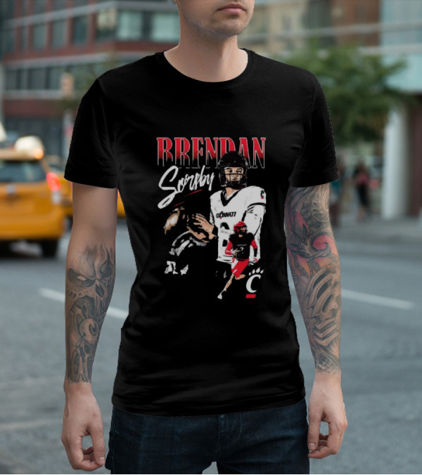 Brendan Sorsby Cincinnati Bearcats NCAA Football Player T-Shirt