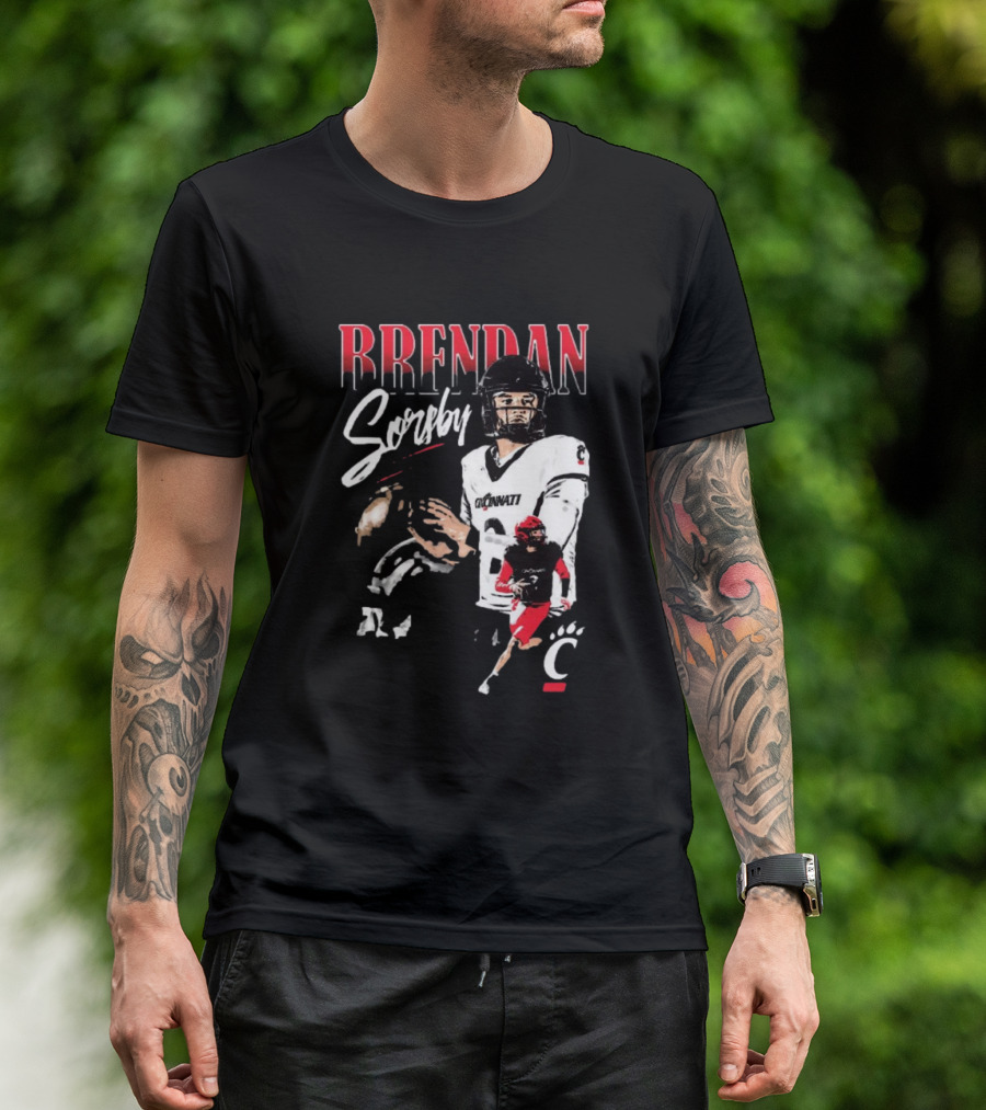 Brendan Sorsby Cincinnati Bearcats NCAA Football Player T-Shirt
