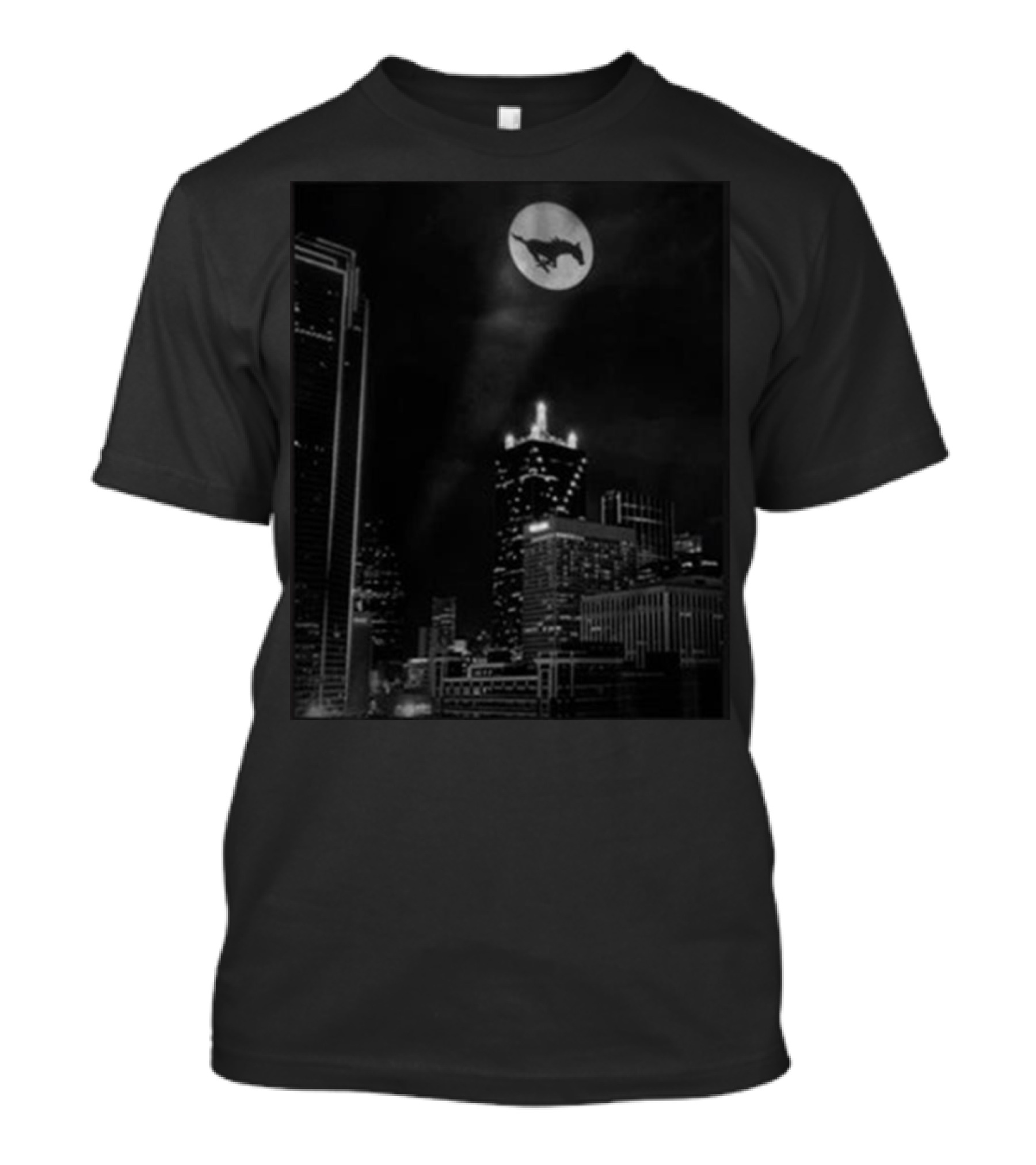 SMU Mustangs Football Zero Dark 2 30 Moonlit Cityscape T-Shirt